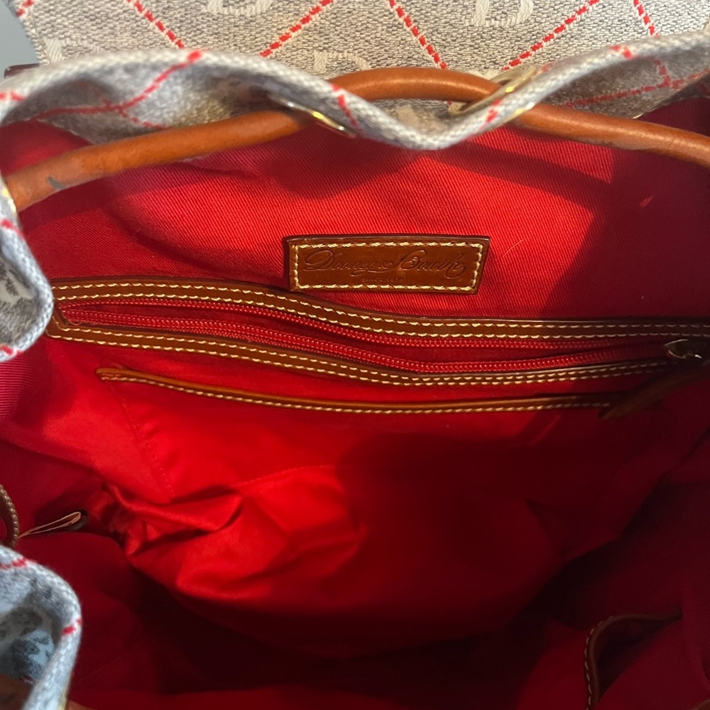 Dooney & Bourke Logo Backpack with Tassels, NWOT - Picture 5 of 12
